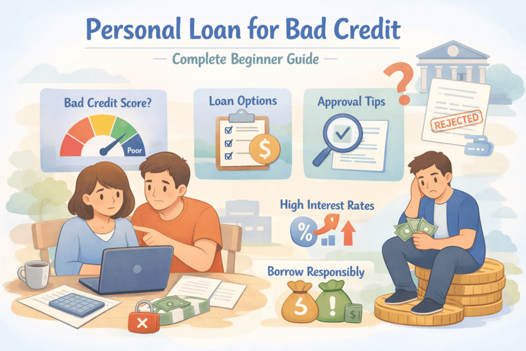personal loan for bad credit approval process illustration